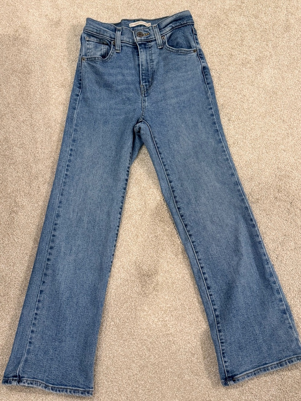 Levi's Mid-Rise Straight Ankle Jeans - Blue